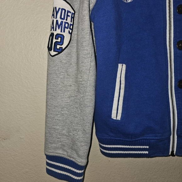 True Religion Blue and Gray Jacket with Red Accents - Picture 3 of 11